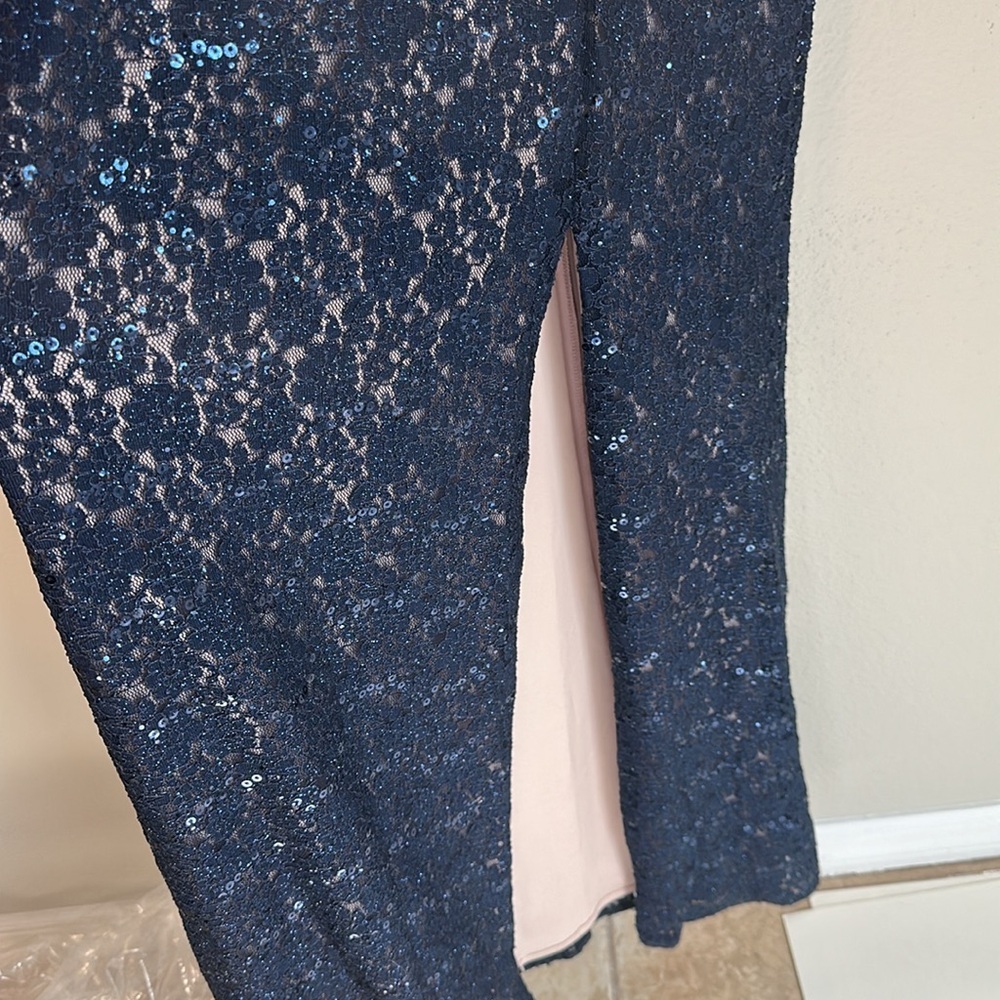 NWT Elegant Navy Lace Evening Gown size 8 - Picture 5 of 5